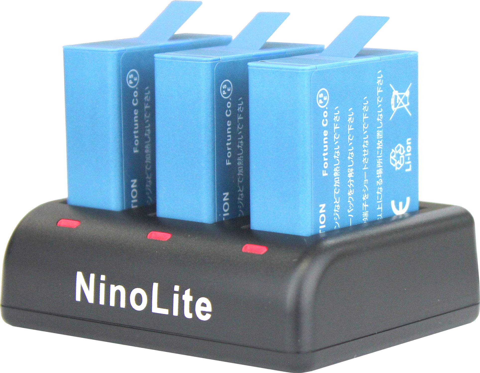 Amazon | NinoLite バッテリー3個 + USB型トリプルバッテリー 