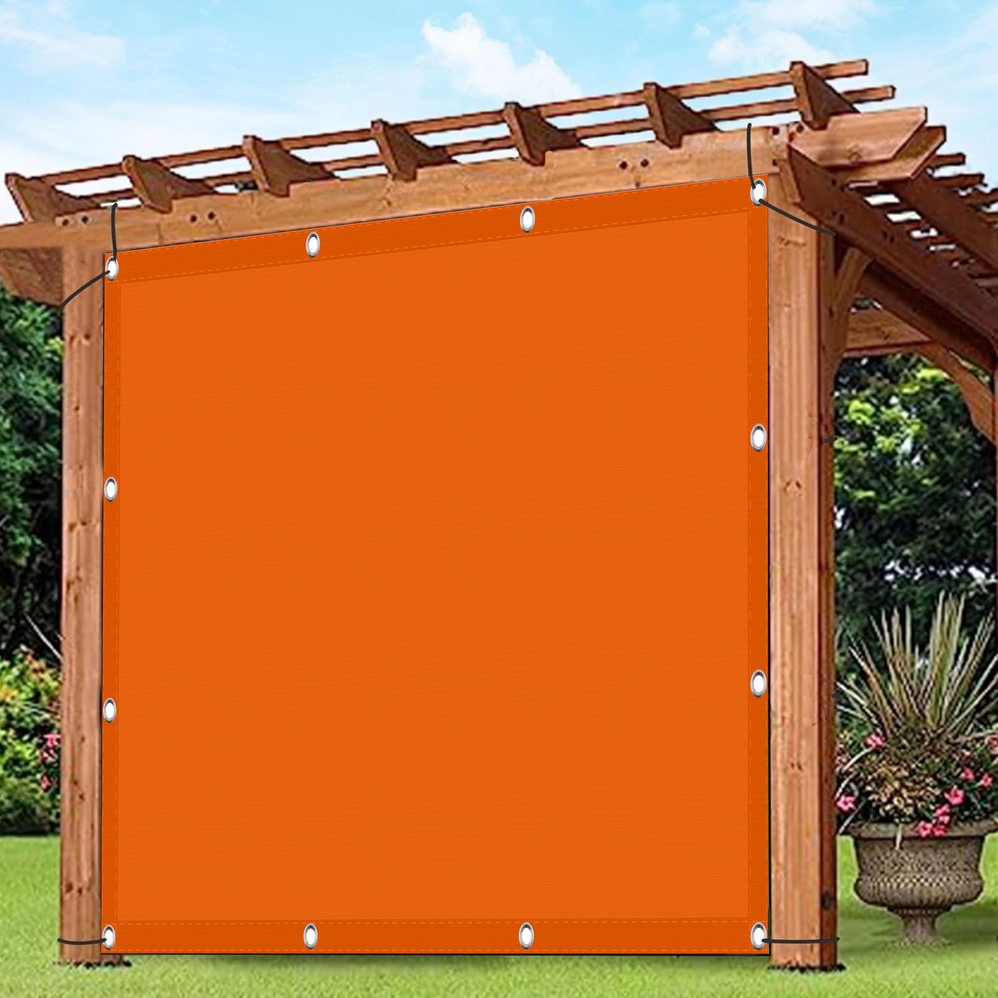 Voile d'ombrage rectangulaire indéchirable pour abriter du soleil et de la pluie 5x8m
