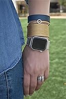 Vista 5 de Brazalete de cable Essentials de 16 filas, pulseras de acero inoxidable para mujer, brazaletes para mujer, pulseras para mujer