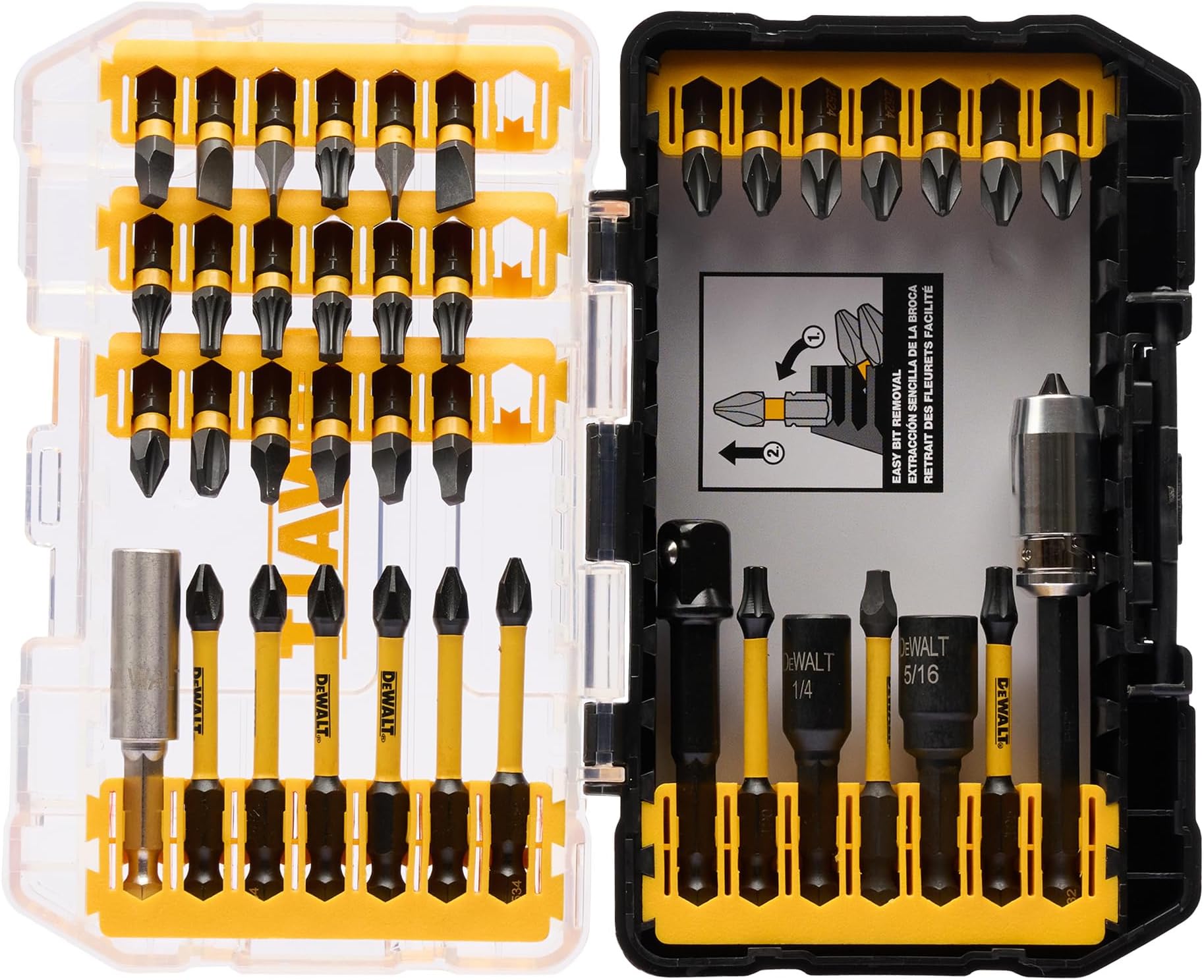 DWA2T40IR 40-Piece IMPACT READY FLEXTORQ® Screw Driving Set With TOUGHCASE®, Ideal for DIY and Professional Screwdriving Applications