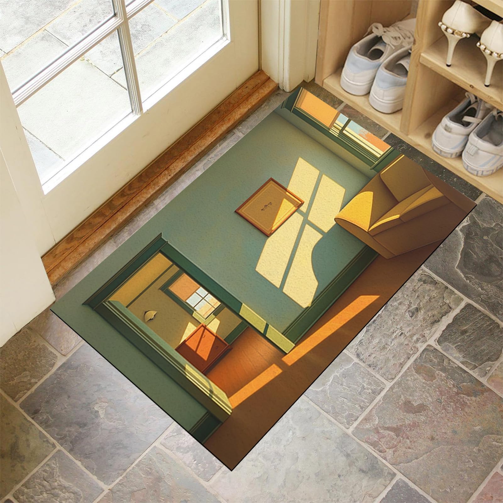 Tapis de porte extérieur imperméable 90x140 pour une entrée propre par tous les temps