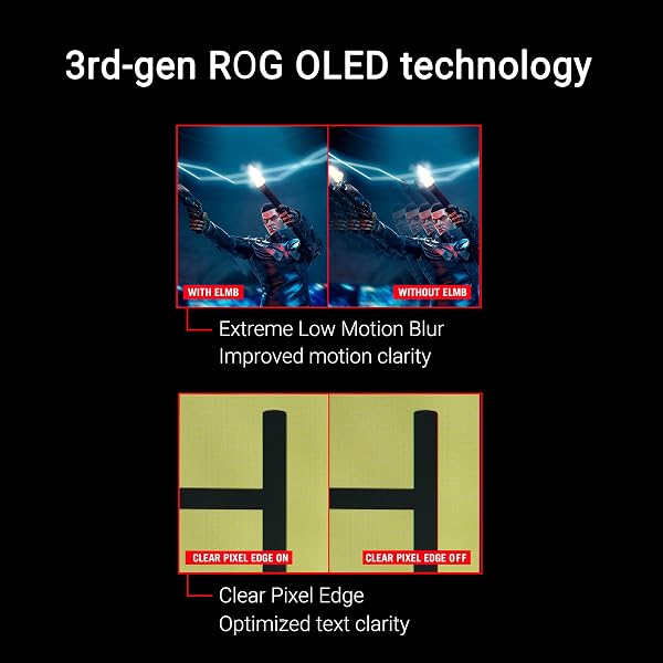 ASUS ROG Strix 27” OLED Gaming Monitor (XG27AQDMGR) - 27-inch (26.5-inch viewable) 1440p TrueBlack Glossy, 240 Hz, Neo Proximity Sensor, OLED Care Pro, ELMB, DisplayWidget Center - 4