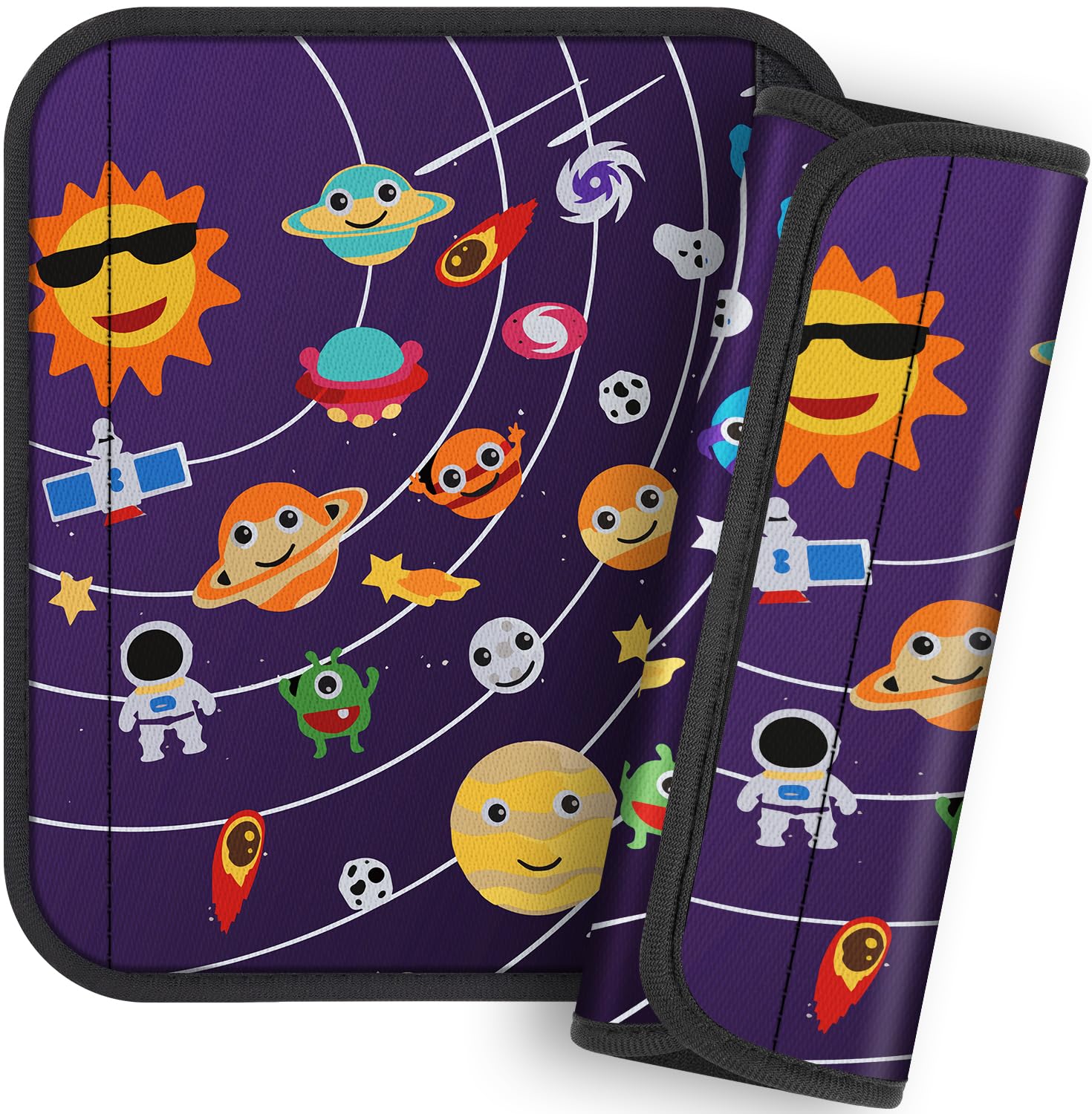 Akkya 2 Pack Seat Belt Cover Pad, Seatbelt Cushion Car Seat Strap Pads for Kids Cute Funny Carseat Stroller Shoulder Strap Protector Accessories