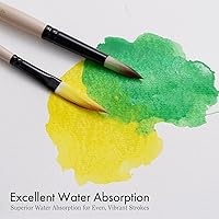 Vista 6 de ARTIFY Watercolor Brush Set, 8 Pcs Professional Paint Brushes with Case for Beginners and Artists, Various Shapes, Optimized Hairs for Watercolor