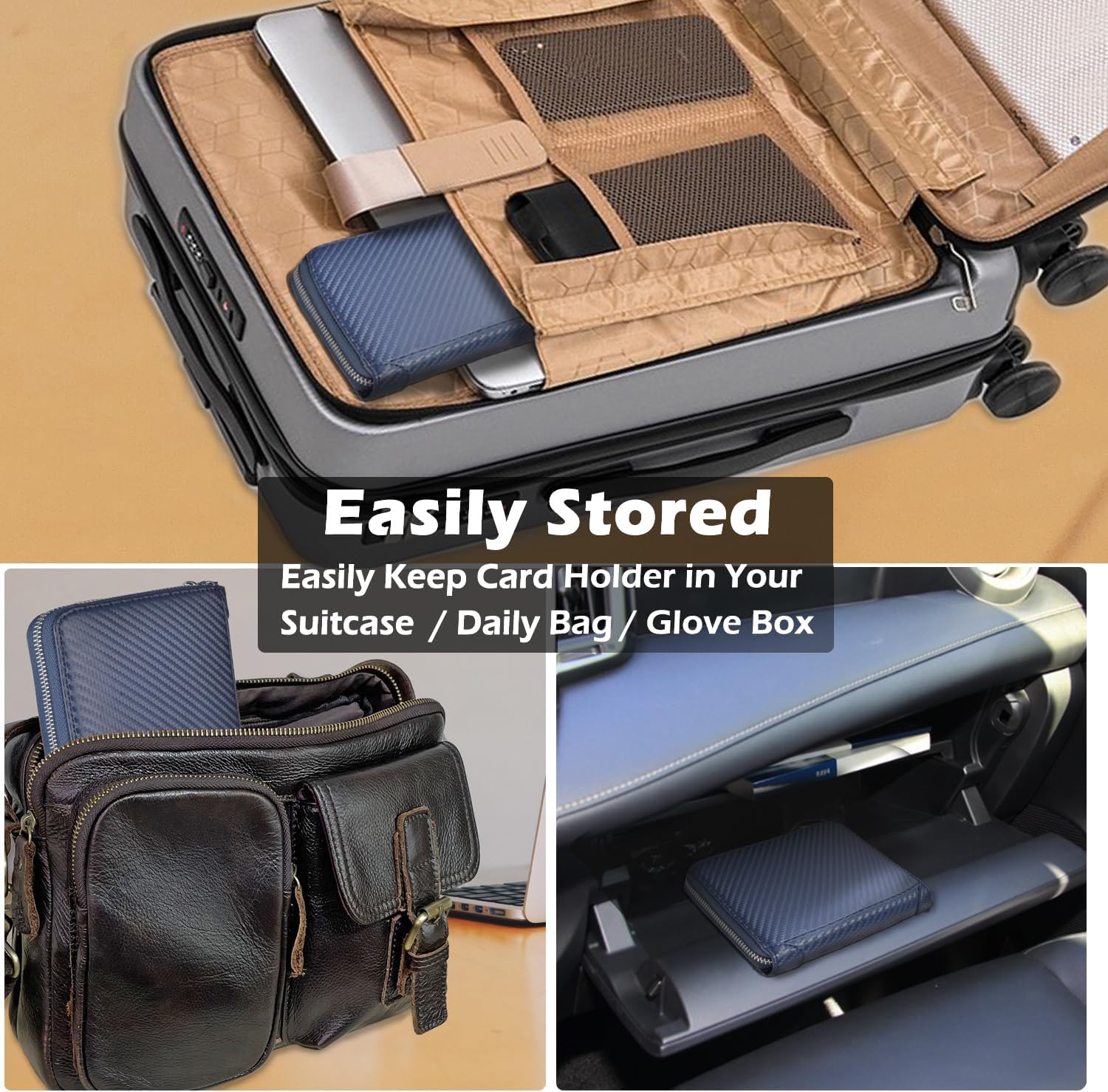 Credit Card Holder Wallet Large Leather Passport Case 42 Card Slots - Image 7