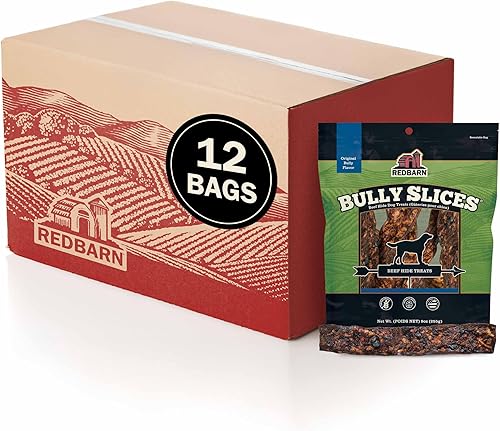 Redbarn Pet Products Bully Slices for Dogs Original Bully Natural Dental Treats 12 Bags
