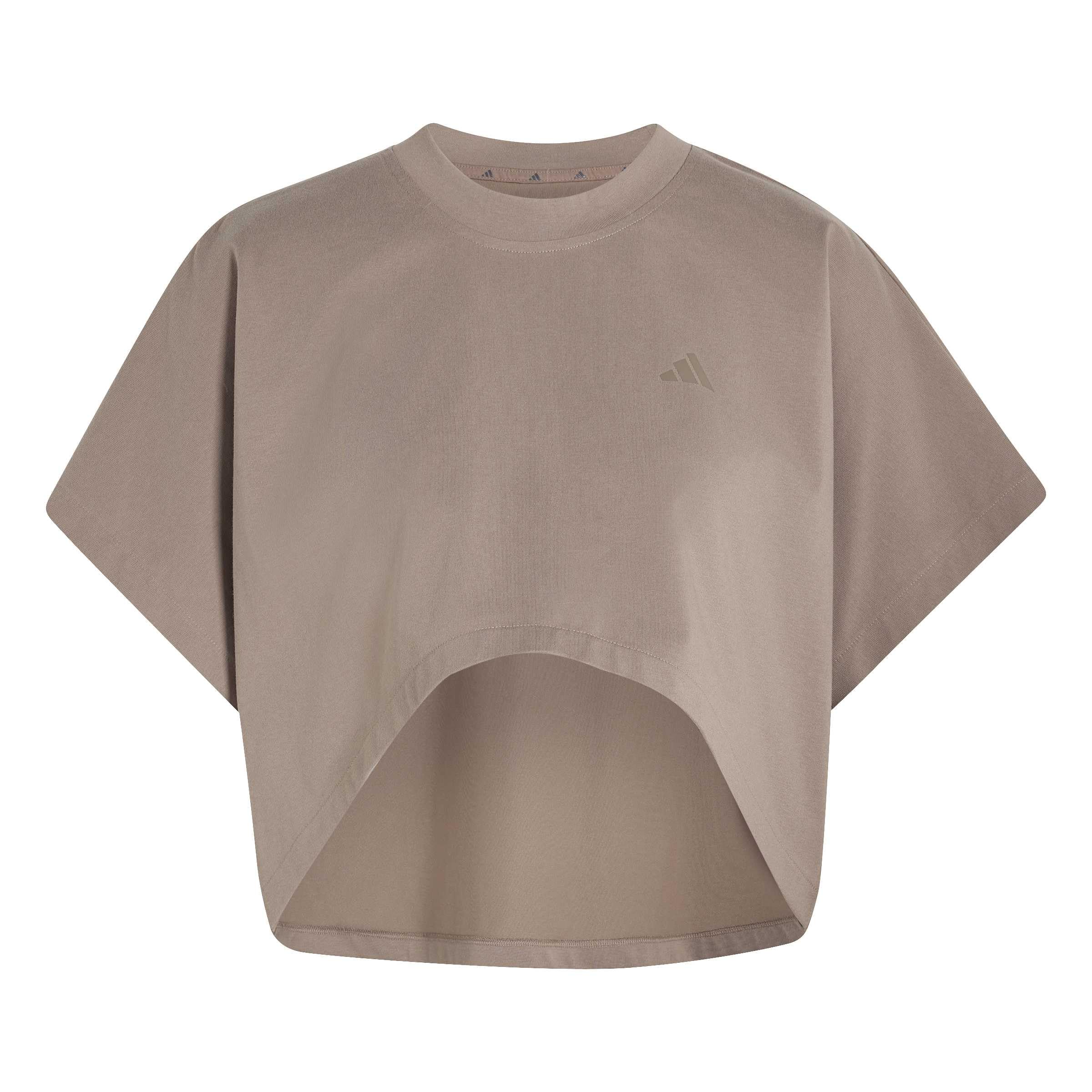 adidas Women's Primelift Workout Graphics Shirt, Khaki Six, M