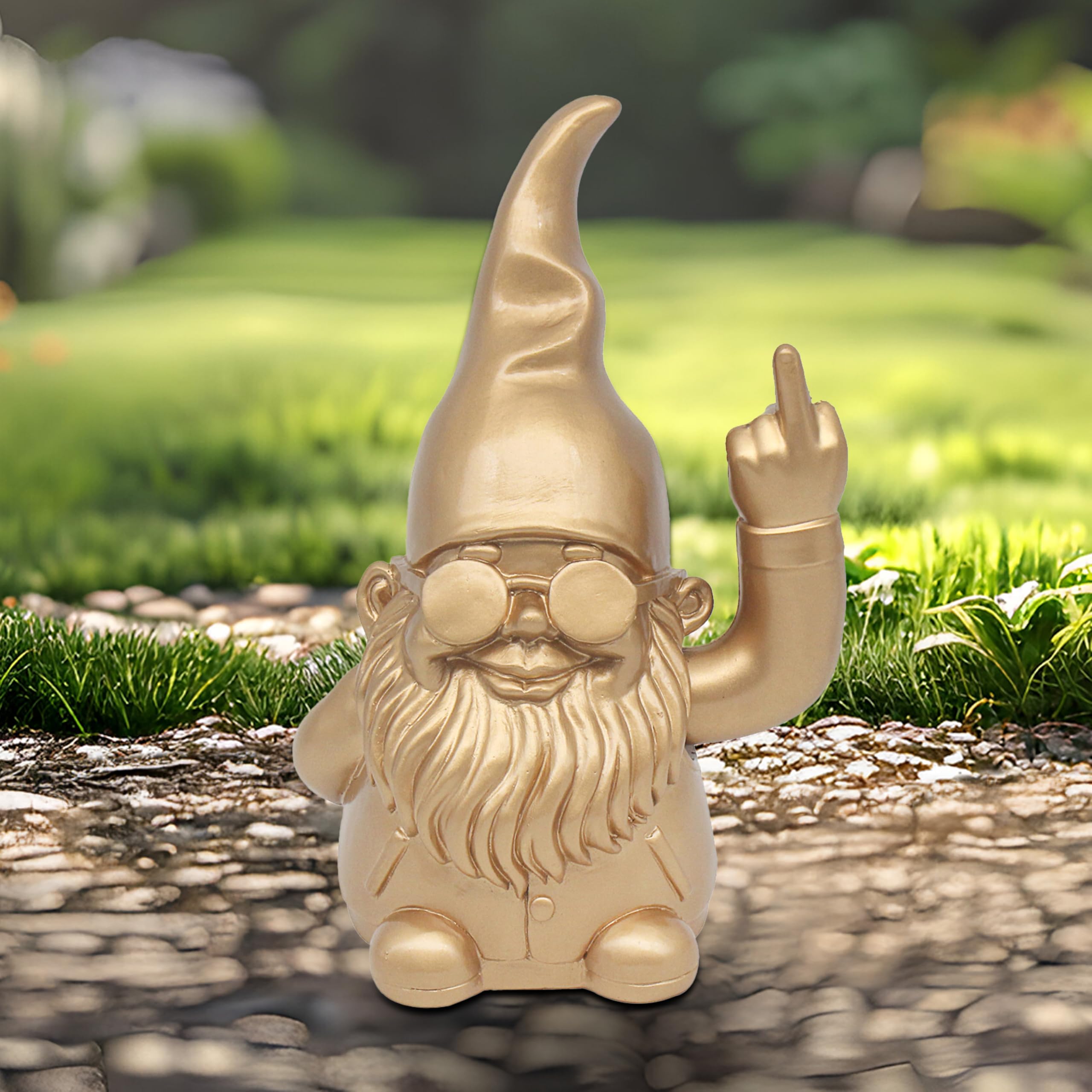 Lesser & Pavey Gnomes Home Decor Figurines & Ornaments For Home & Office | Decorative Home Accessories Statues For Indoor & Outdoor | Lovely Gifts for Women & Men Peace Hands Pink 20 Cm — view 70