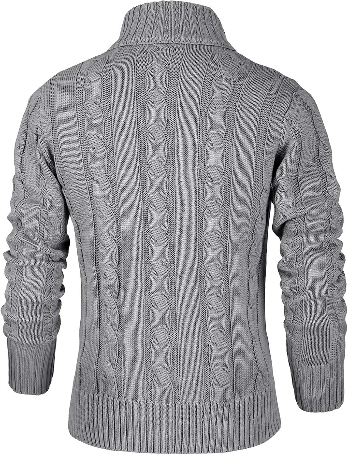 Back View of NITAGUT Cable-Knit Sweater