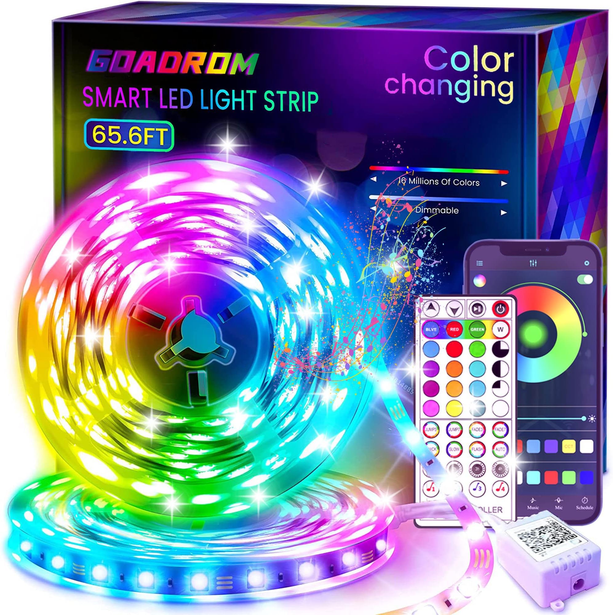 Amazon.com: KSIPZE 100ft Led Strip Lights RGB Music Sync Color Changing ...