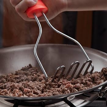 GRARRO Presse-Purée Acier Inoxydable Robuste – Manche Antidérapant, Idéal Pour Pommes De Terre Et Légumes