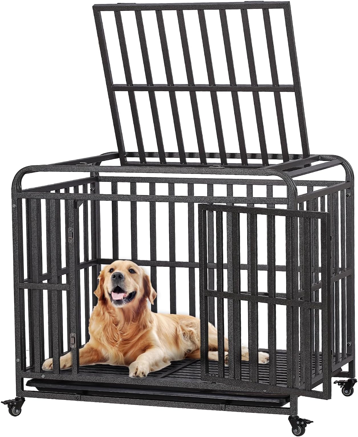 38 Inch Heavy Duty Dog Crate Steel Dog Crate,EscapeProof