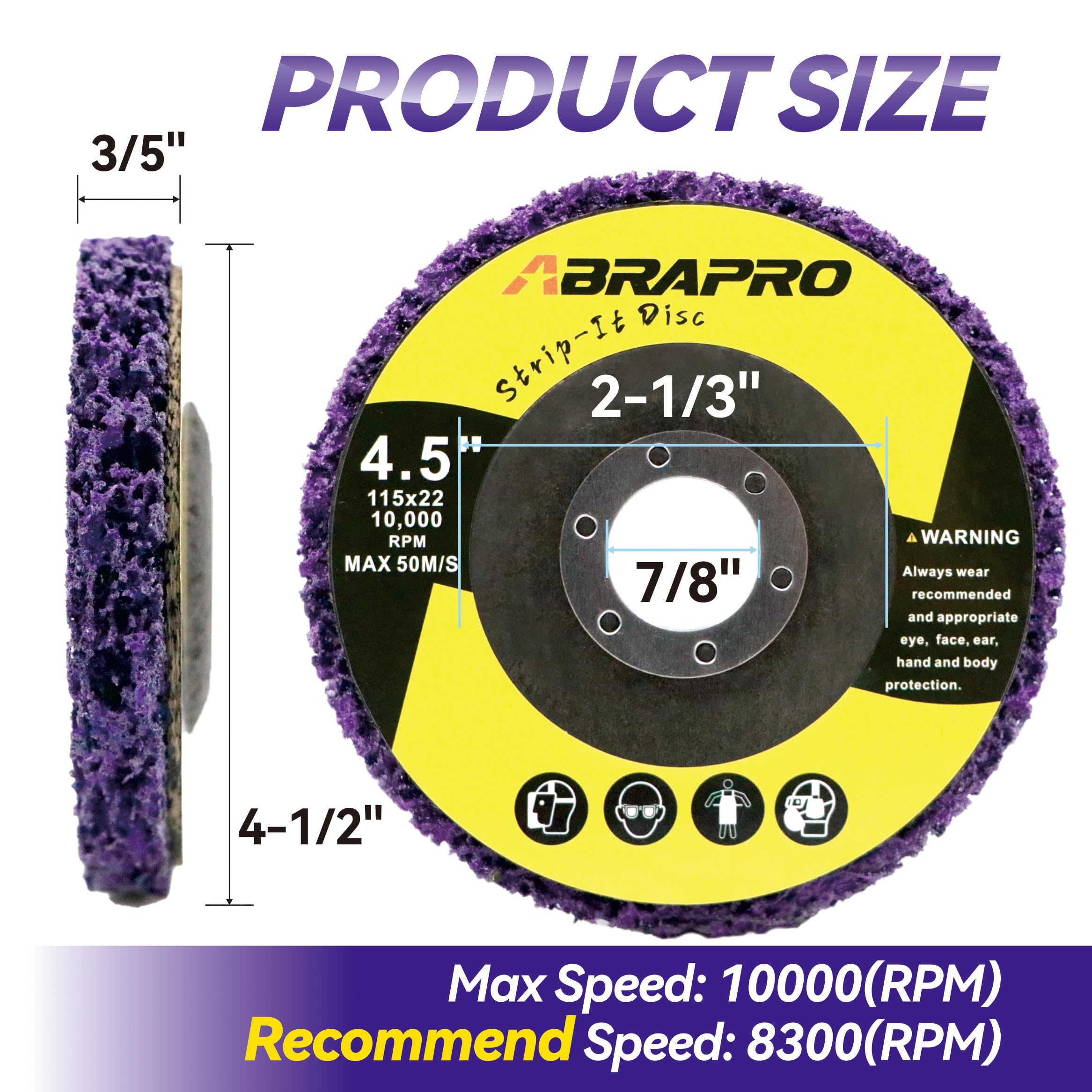 5 PCS Strip Discs 4-1/2