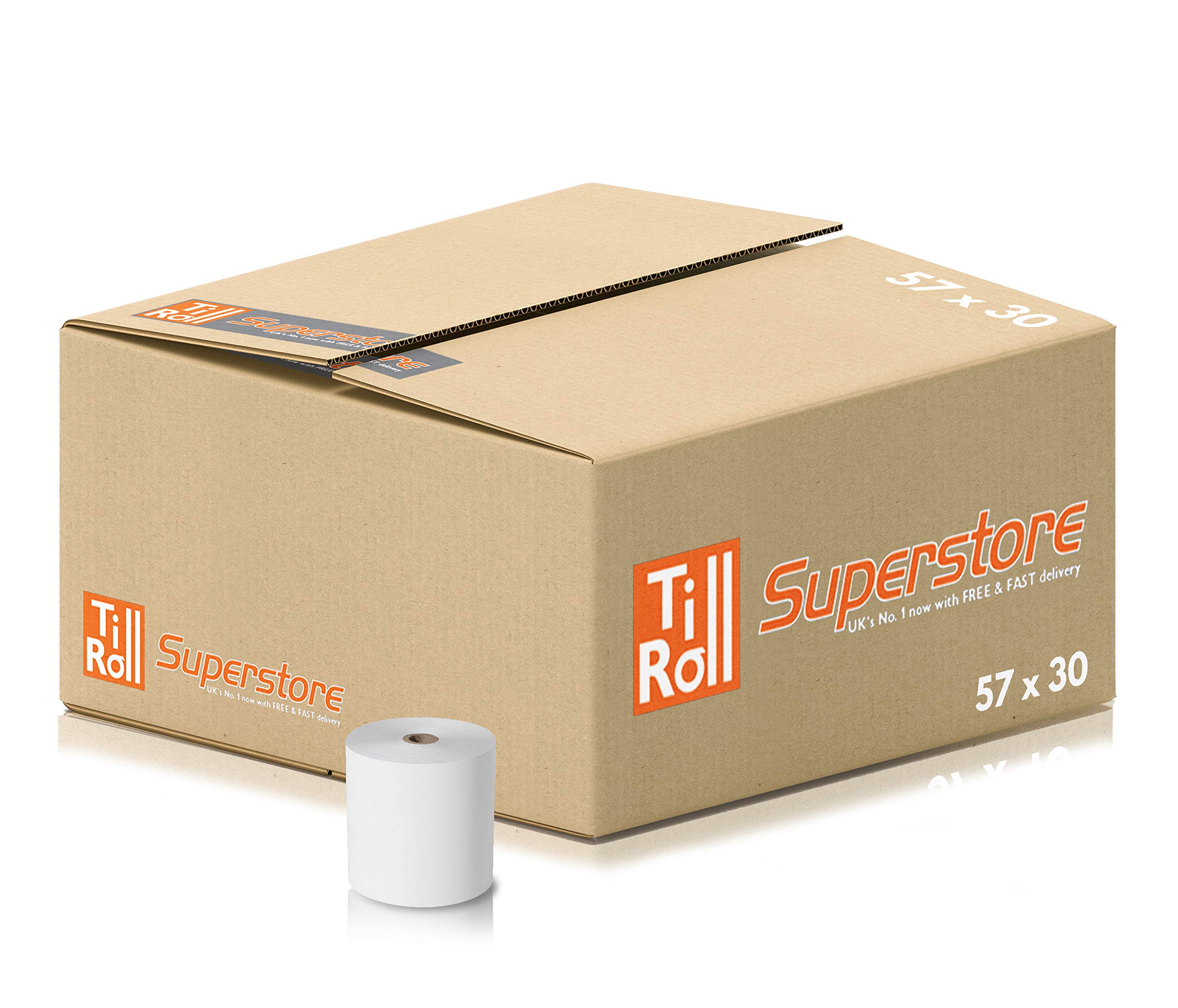 57 x 30mm Thermal Till Rolls for Credit Card PDQ Machines (20 Rolls)
