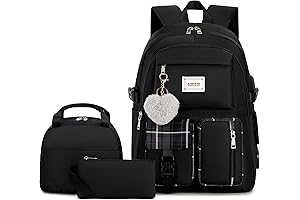 Girl Roomy Fashion Laptop Backpack Set for School