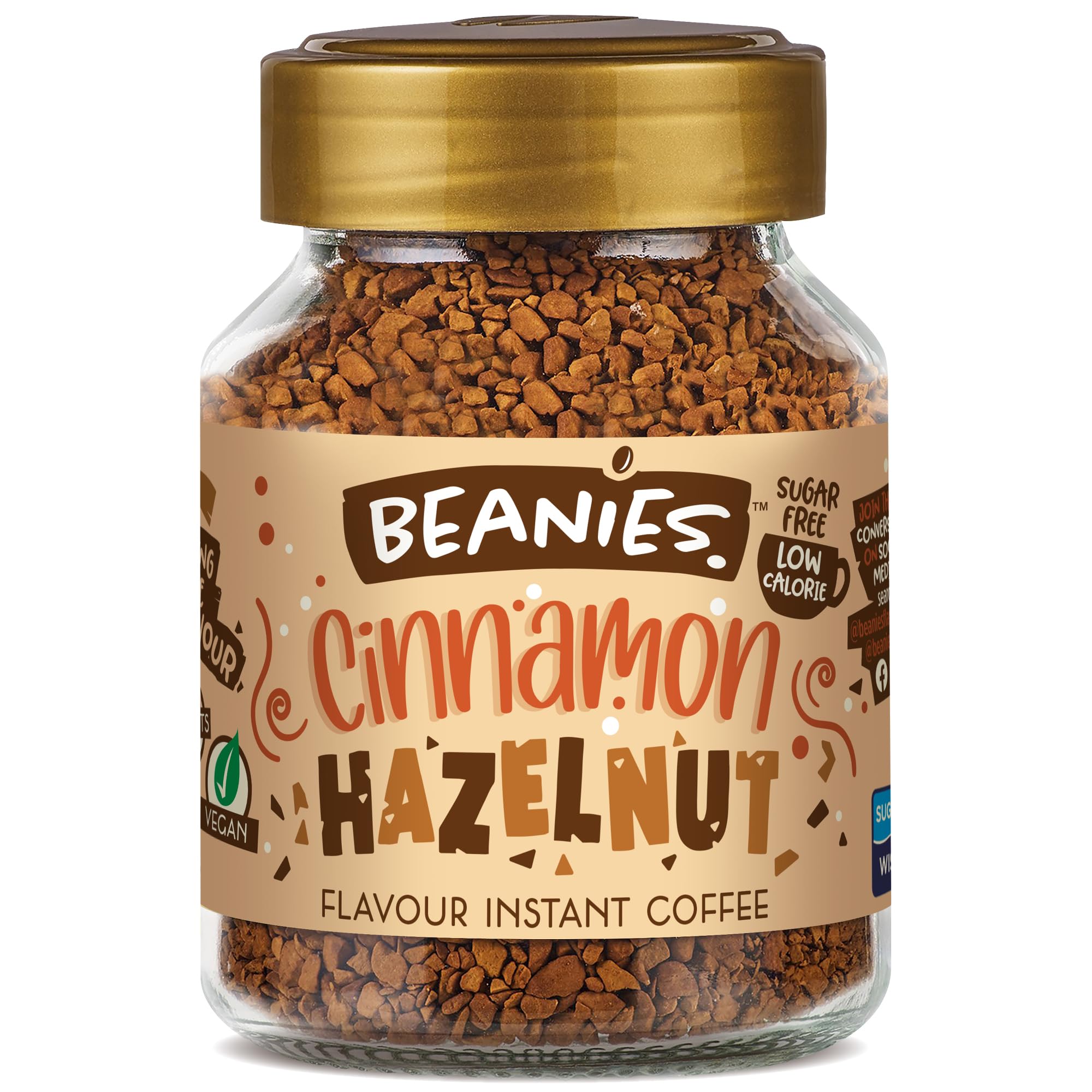 Beanies Coffee Cinnamon Hazelnut Flavoured Coffee 50g
