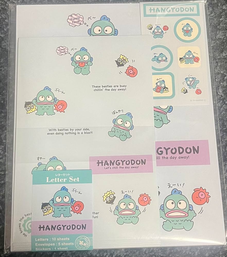 Amazon.co.jp: サンリオ ハンギョドン レターセット《ブルー系