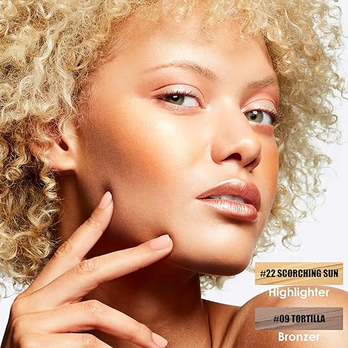 Miniatura 8 de FOCALLURE 2 barras de contorno de crema mineral, iluminador hidratante y bronceador, lápiz antiadherente para iluminar la cara y sombras, de larga