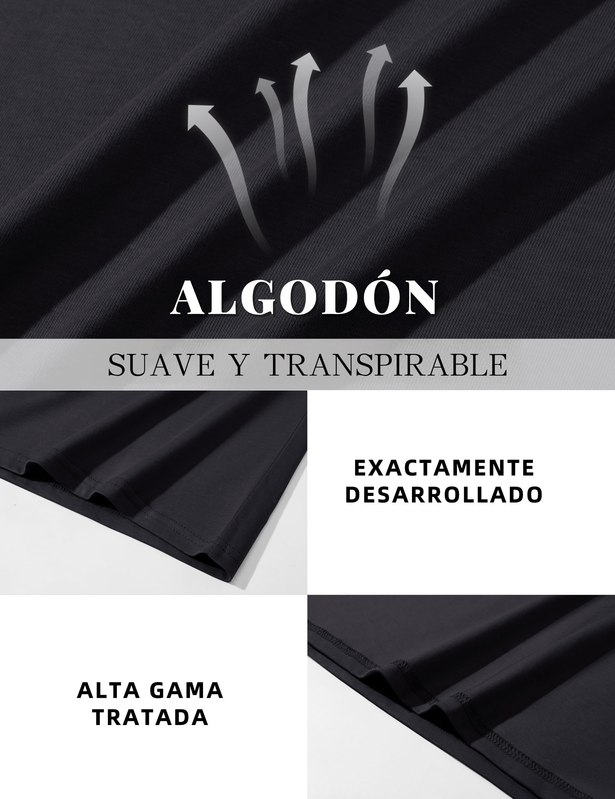 KEFITEVD Camiseta Algodón Hombre Henley Manga Larga Casual Cómoda Versátil