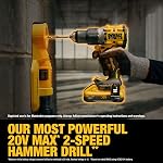 DEWALT 20V Kit de combo sans fil de percement et de perçage de marteau, comprend 2 x 4ah POWERPACK ™ Batteries et chargeur, 20V MAX*XR® (DCK250QQ2)