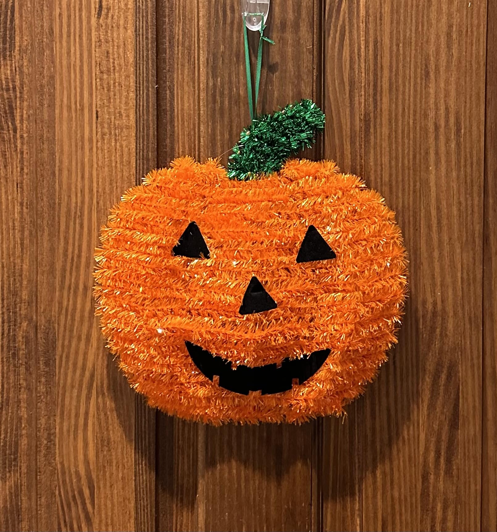 Halloween Pumpkin Jack o Latern Tinsel Orange Hanging Wall Decor Indoor Outdoor Parties Crafts