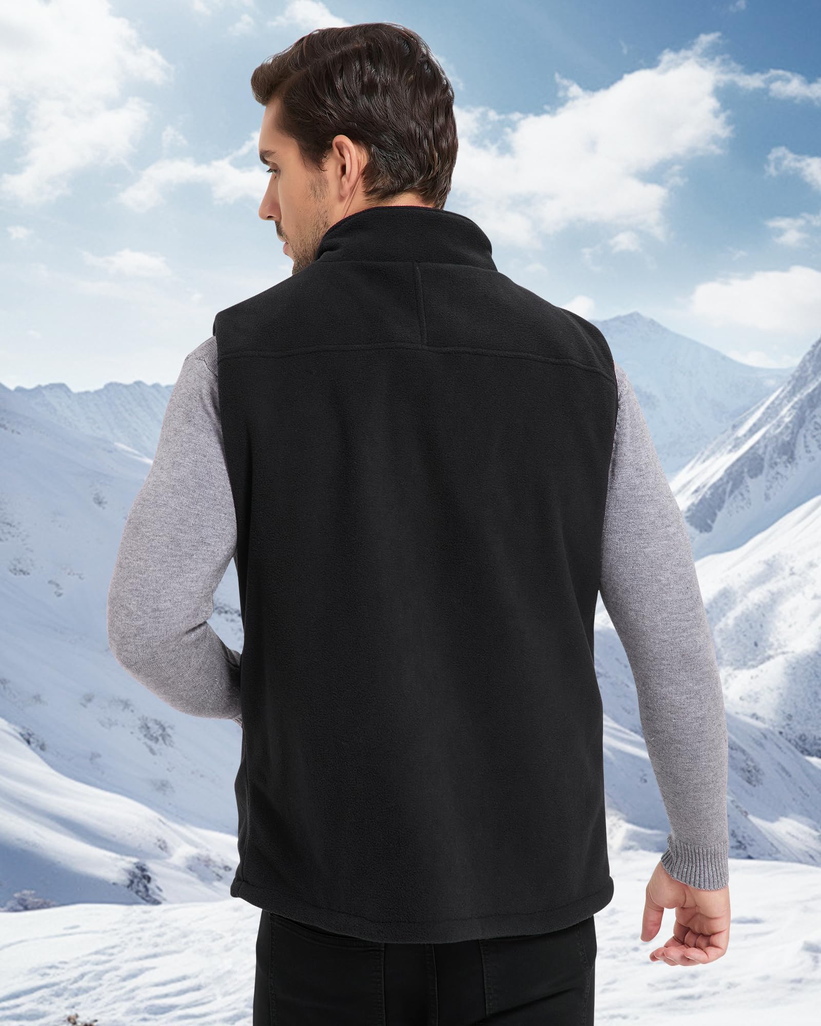WUEAOA Gilet Riscaldato Uomo, Giubbotto Riscaldato Uomo,Smanicato riscaldato uomo, Gilet Riscaldante, con Batteria 10000mAh, Lavoro All’Aperto, Escursioni, Pesca, Inverno