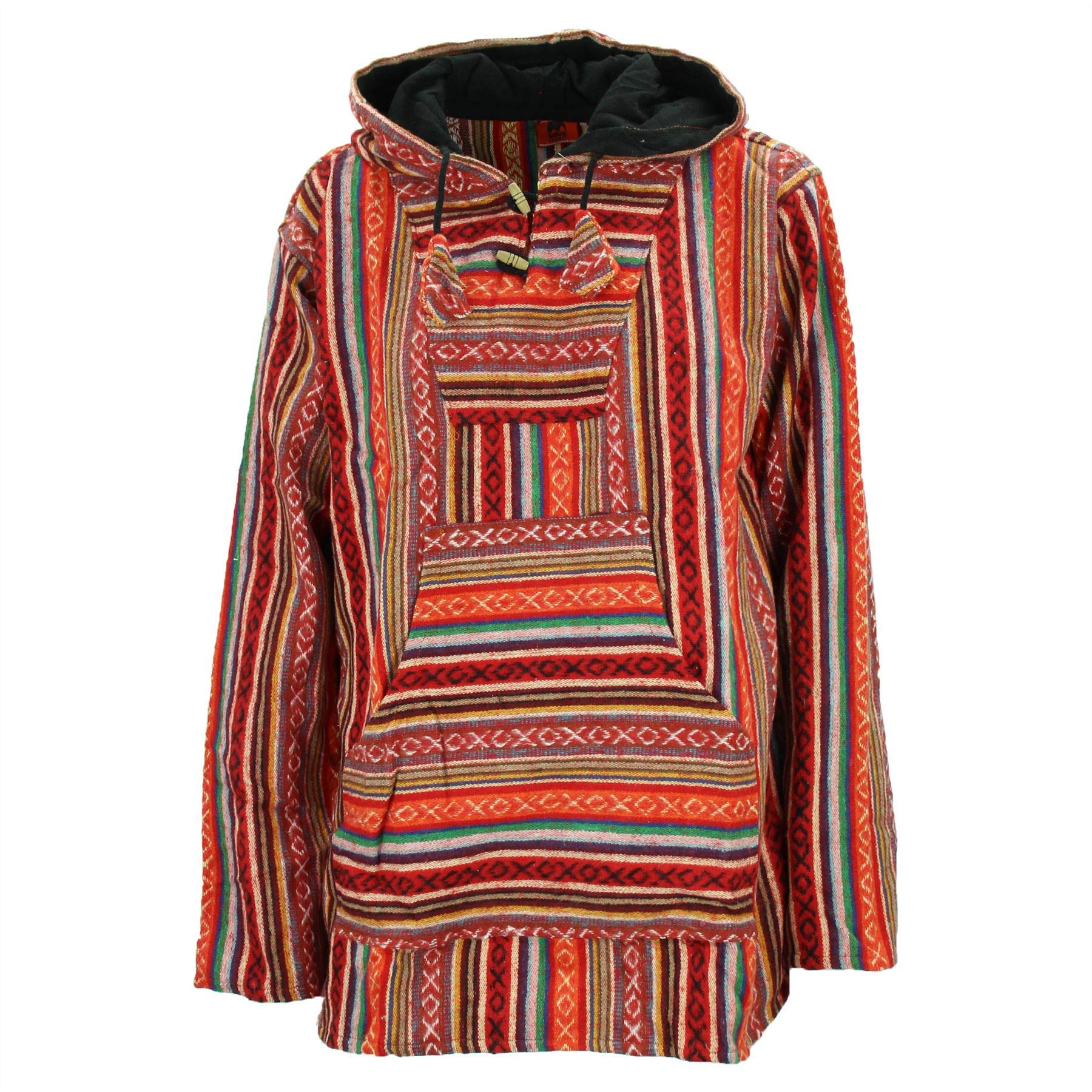 Baja Hoodie Brushed Cotton - Blood Orange - S