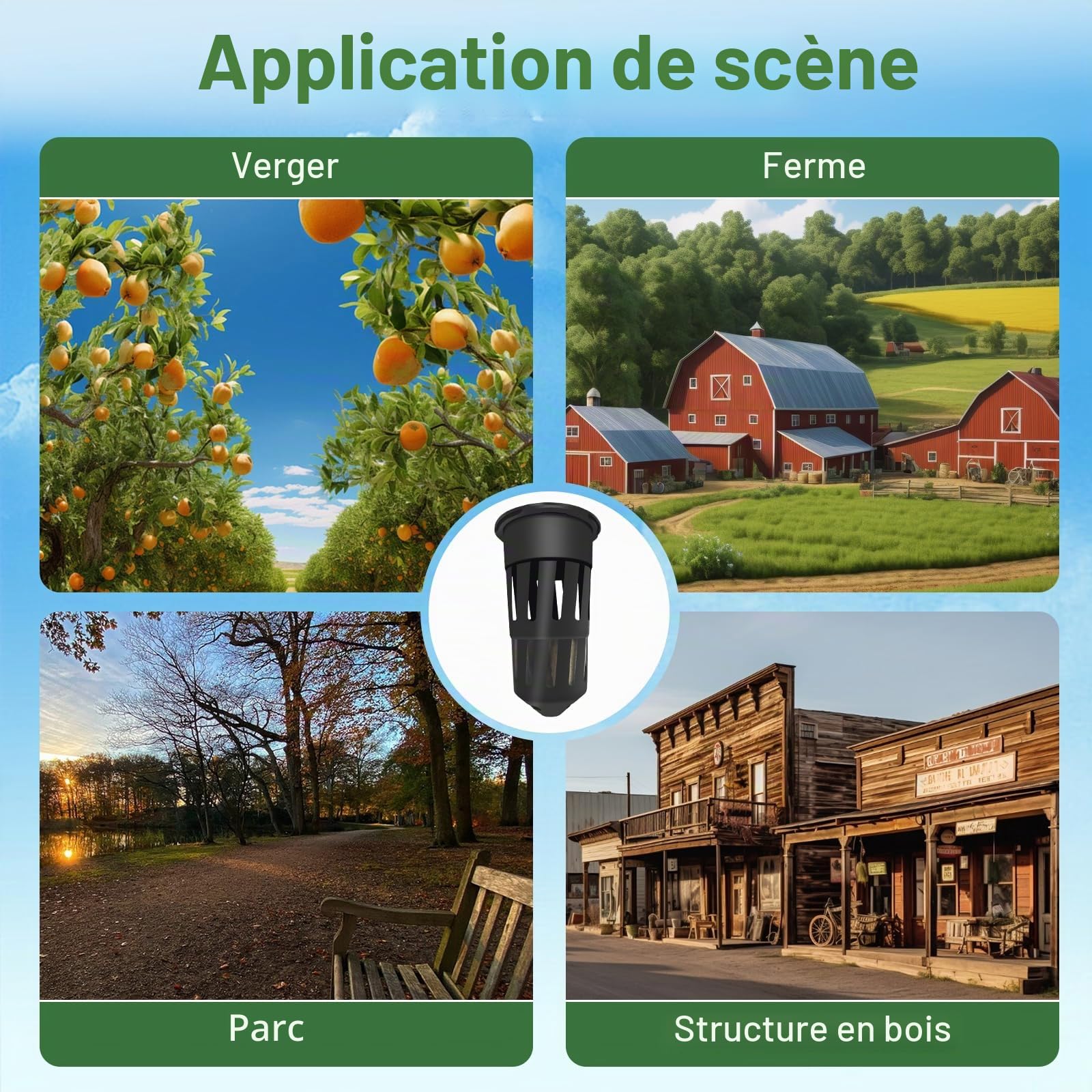 Lot de 6 stations d'appât de surveillance des termites, compatibles avec les appâts termites Trelona, blocs de bois inclus pour le jardin, les fermes, détecte l'activité des termites (pas de