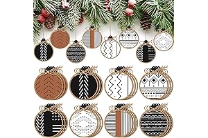 Gerrii: 24 Pack Boho Christmas Tree Ornaments