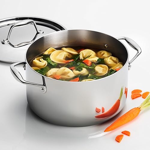 Miniatura 3 de Tramontina 80116040DS - Sartén de 6cuartos, con tapa, de acero inoxidable y triple capa