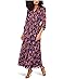 Vince Camuto 3/4 Puff Sleeve Tie Neck Maxi Dress - Main View