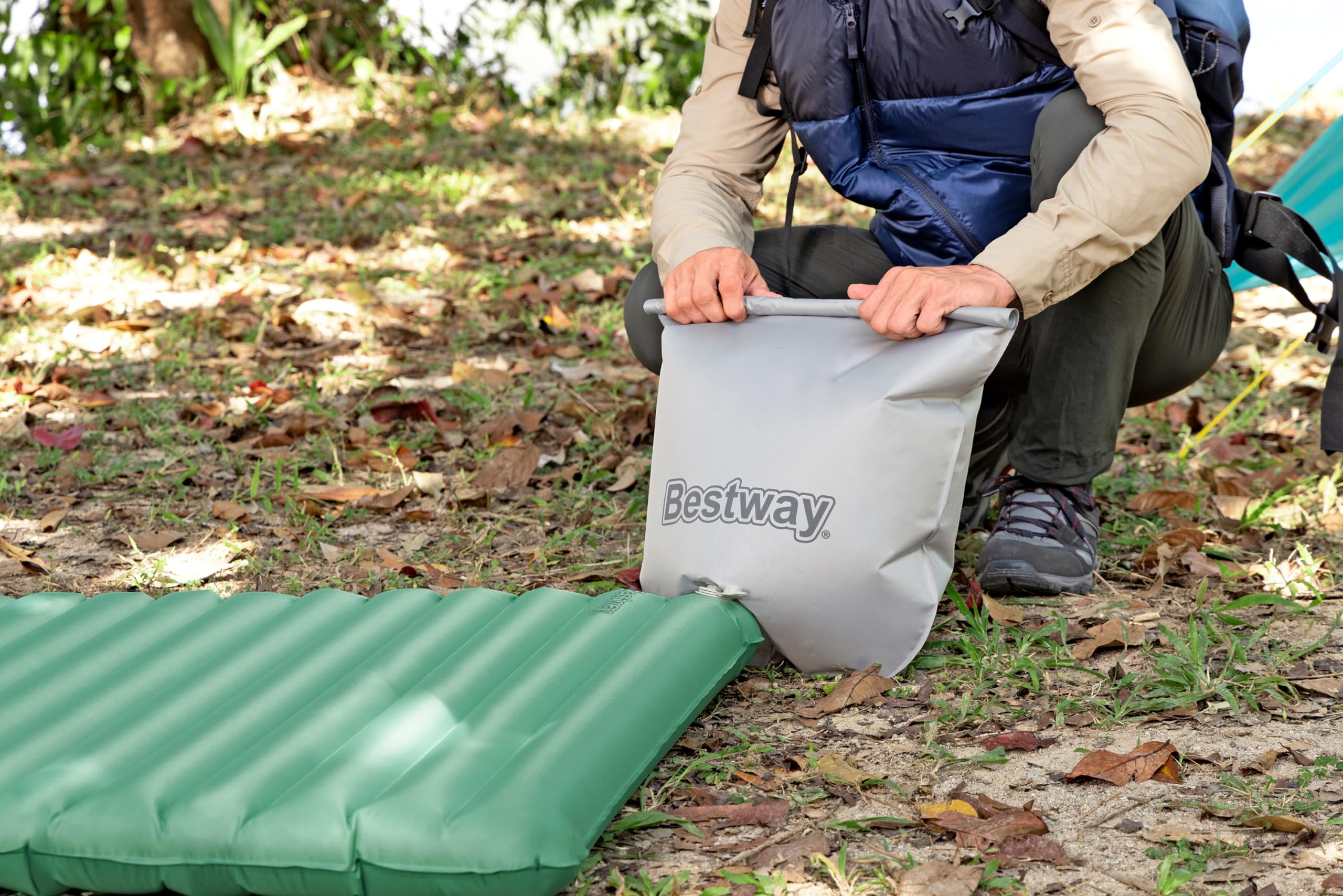 Bestway aufblasbare Single-XL-Isomatte AdventuRest 198 x 71 x 7,5 cm