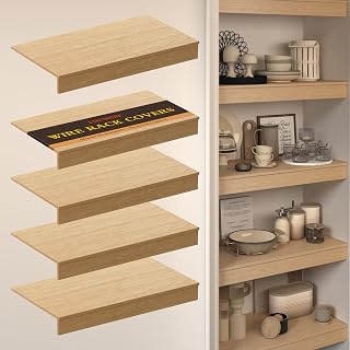 Wire Shelf Covers, 24 x 12 PVC Shelf Covers for Wire Shelving Pantry (5Pcs)