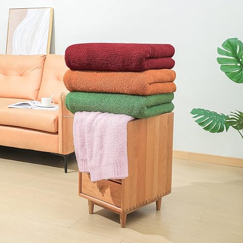 Vista 69 de bearberry Manta de otoño súper suave, ligera, acogedora y cálida para sofá, cama, sofá para todas las estaciones (caramelo, 50 x 60 pulgadas)