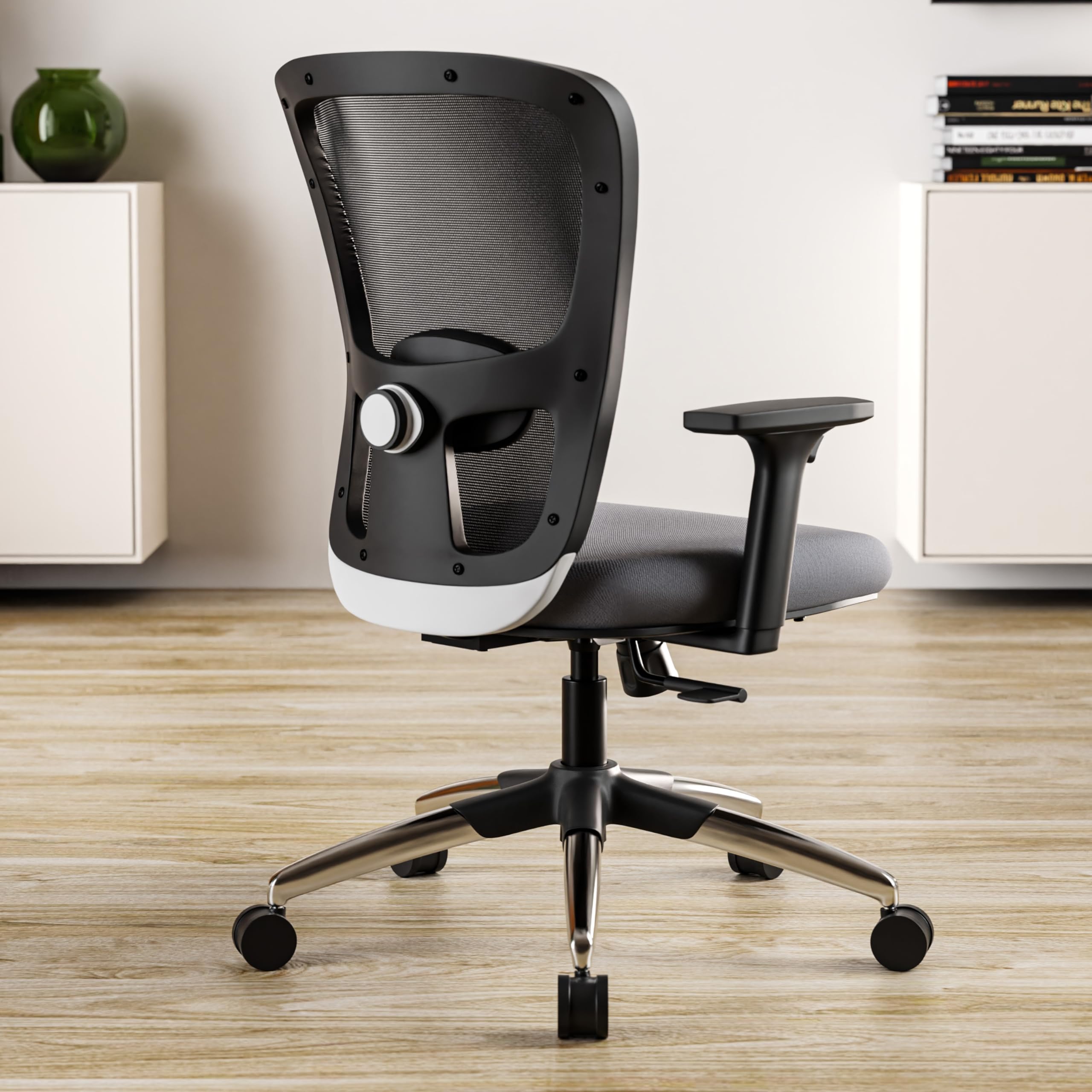 Green Soul Jupiter Superb Office Chair, Mid Back Mesh Ergonomic Home Office Desk Chair with 2D Adjustable Armrests & Lumbar Support, Multi-Tilt Lock Mechanism & Metal Base (Black&Grey) (B0987XNRQV) Amazon Price History, Amazon Price Tracker