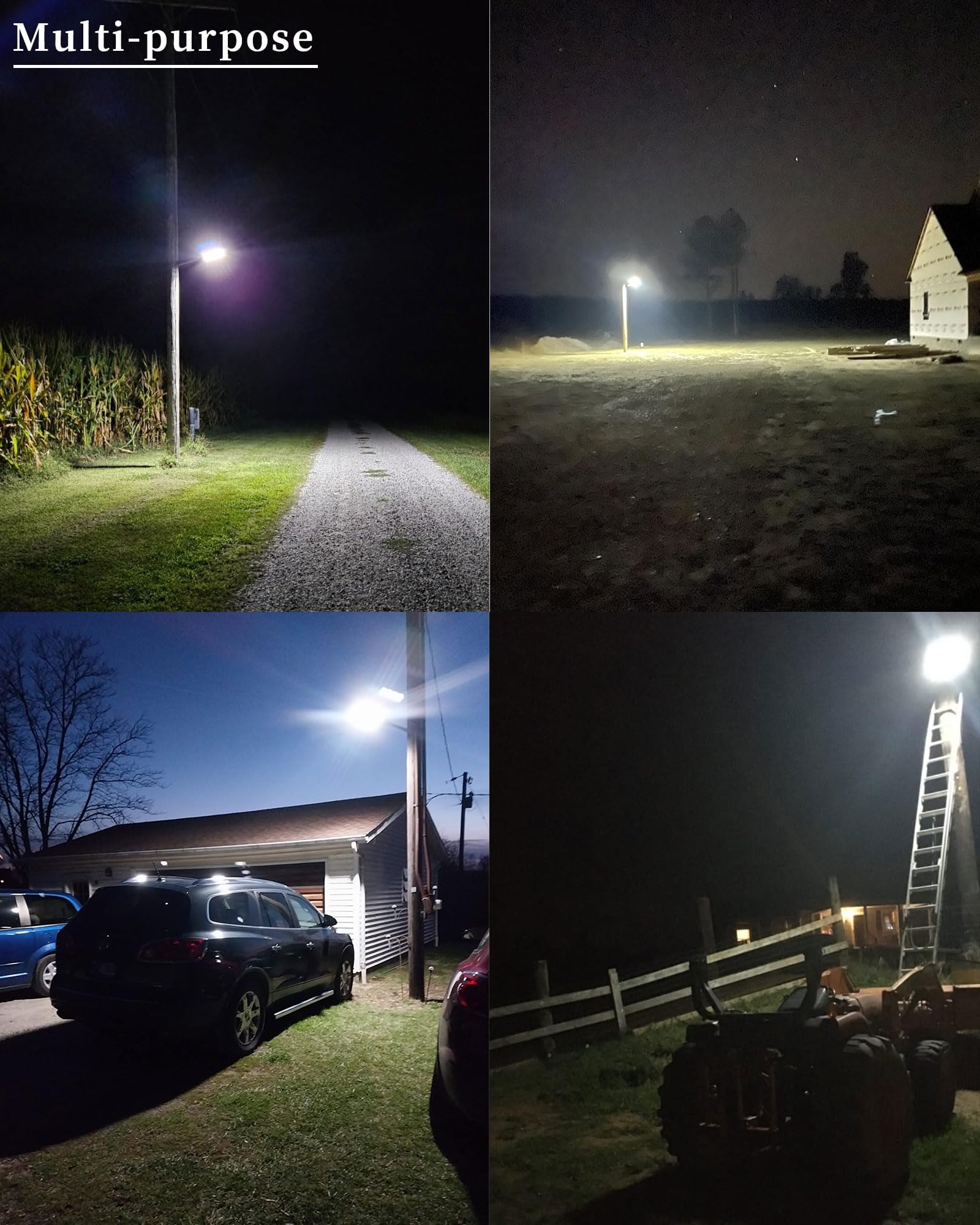 Ofuray Of-2600W Lampione Solare LED Esterno, 6500K Lampada Solari con Sensore di Movimento, Impermeabile IP67 Lampione Stradale, Faretto LED da Esterno Solare con Telecomando Adatto per Cortile,Garage