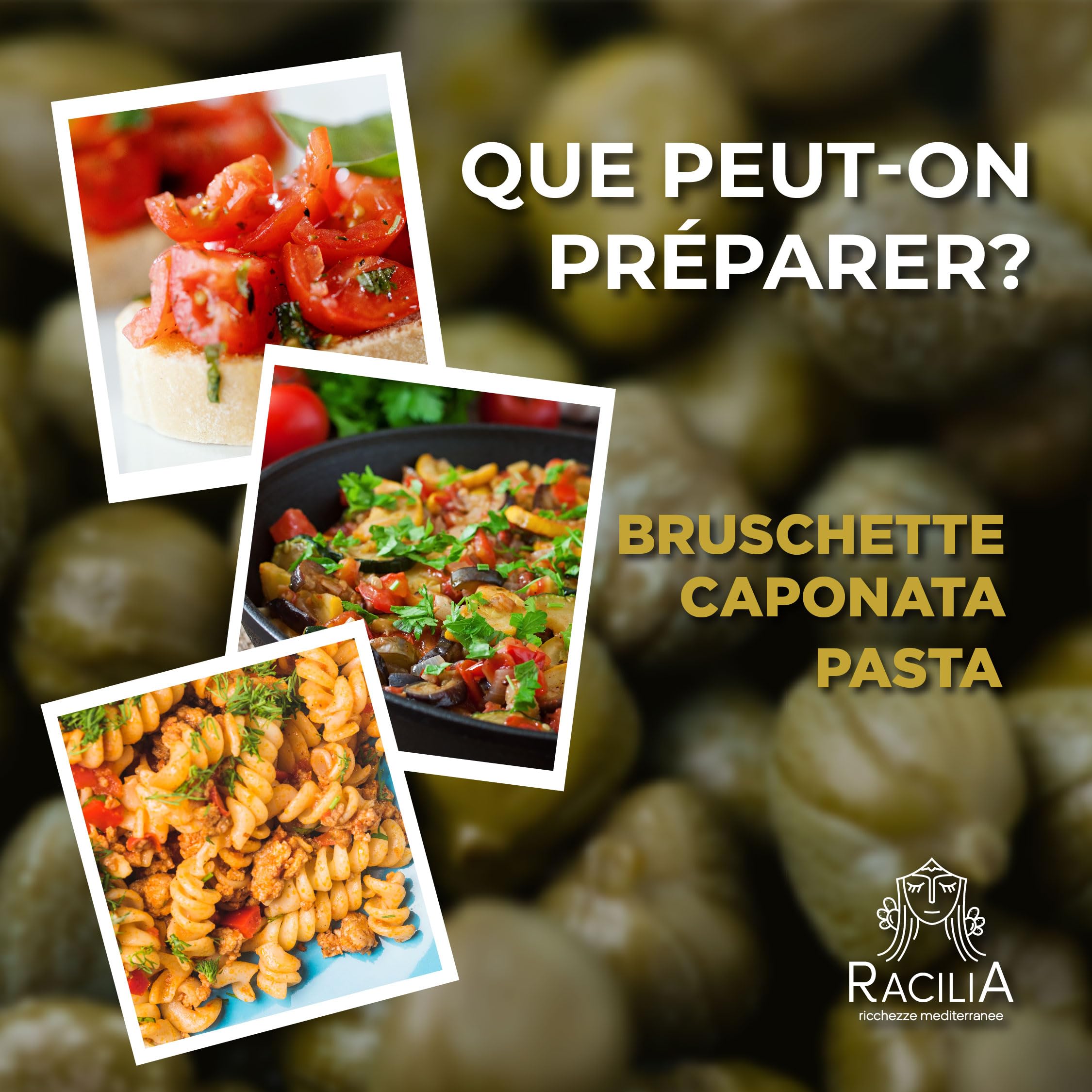 Câpres moyennes au sel - Câpres des îles Éoliennes d'Italie - Sans gluten - 250gr (2 Pièces = 500 Gr)