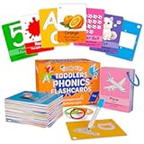 ABC Flash Cards for Toddlers 1-4 - Learning Phonics for Toddlers Alphabet Flashcards - Preschool Sight Words Numbers Colors Baby Flash Cards for Kindergarten