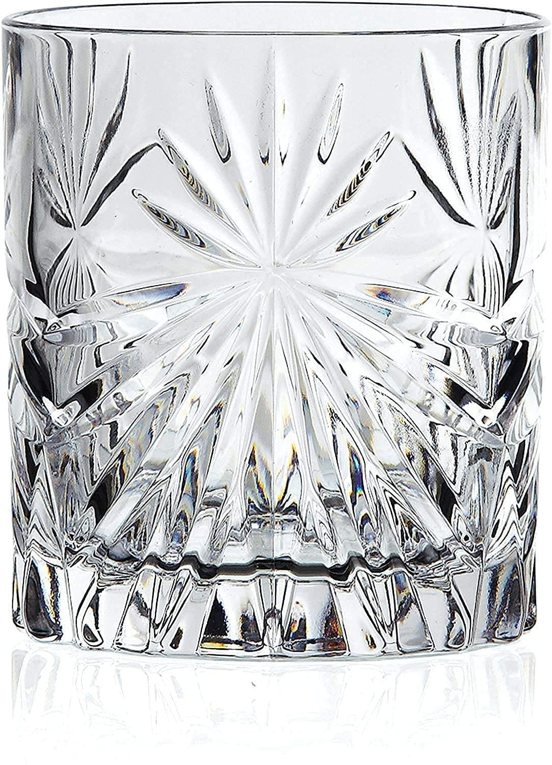 SKILLFUL 220 ML Crystal Whiskey Glasses Set of 6 Hand Blown Thick