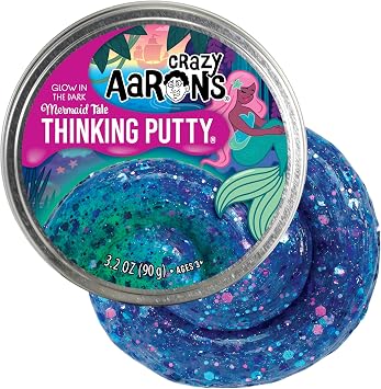 Crazy Aarons Thinking Putty - Mermaid Tale - Color Changing Sensory Putty for Kids and Grown ups in a 4" Tin - Creative and Endless Fun, Stress Relief Therapy Toys, Never Dries Out - Made in USA