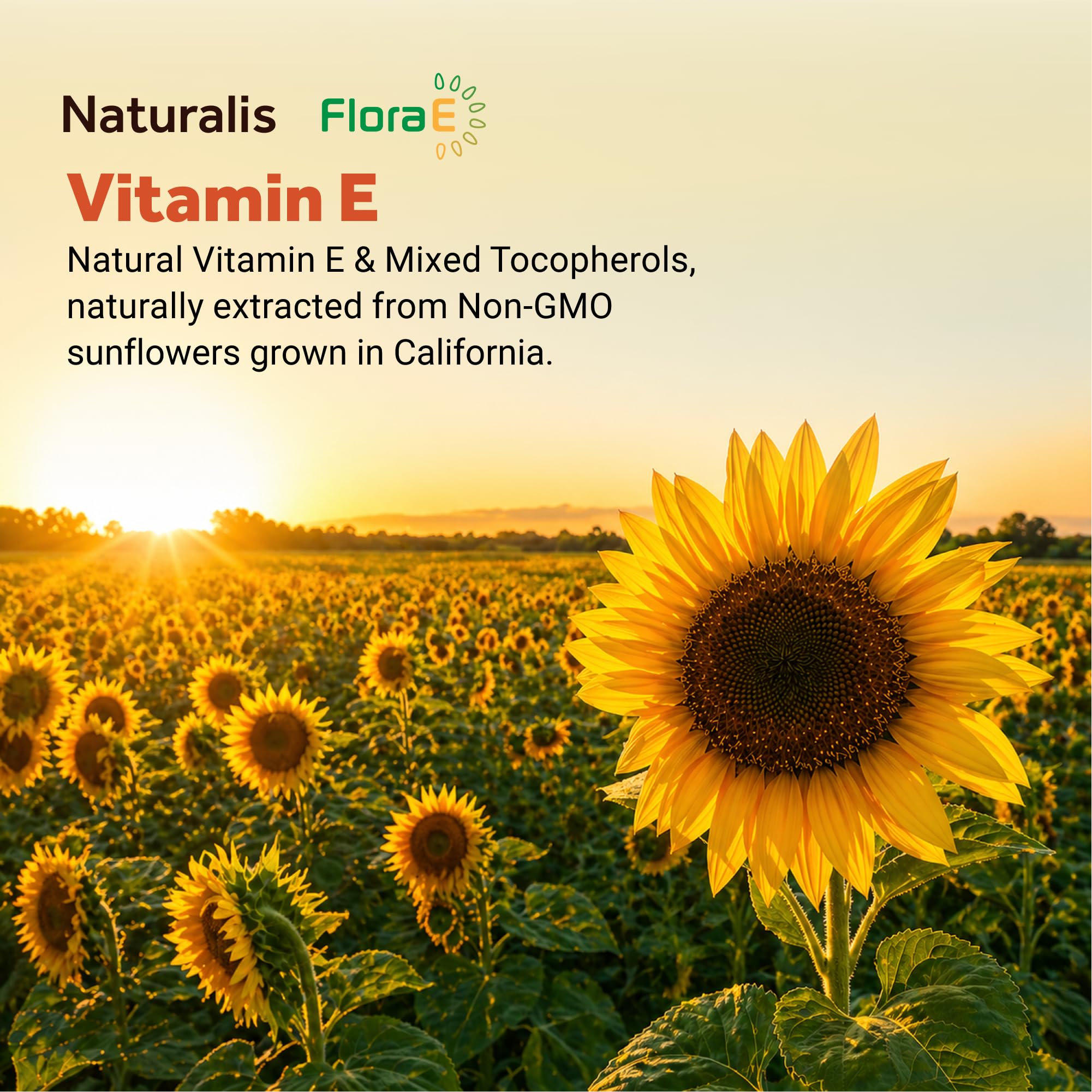 Naturalis Sunflower Vitamin E 670mg (1000 IU) with Mixed Tocopherols | Essential Skin Vitamin & Immune Support | Non-GMO, Soy & Gluten Free | 120 Softgels — Amazon image 5