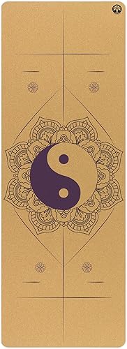 Yoloha Aura - Esterilla de yoga de corcho Antideslizante, sostenible, suave, duradera, ligera, premium, hecha a mano