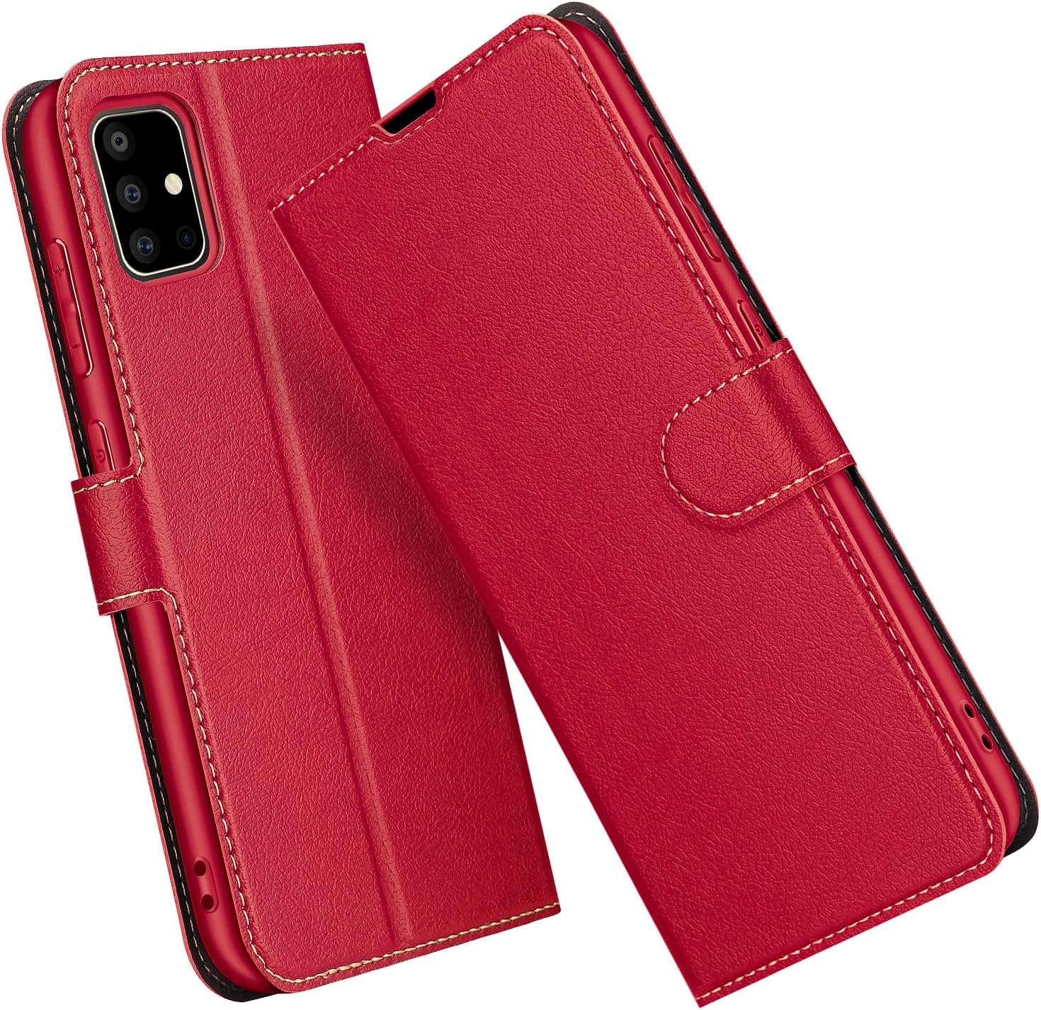 ELESNOW Case for Samsung Galaxy A51, Premium Leather Flip Phone Case