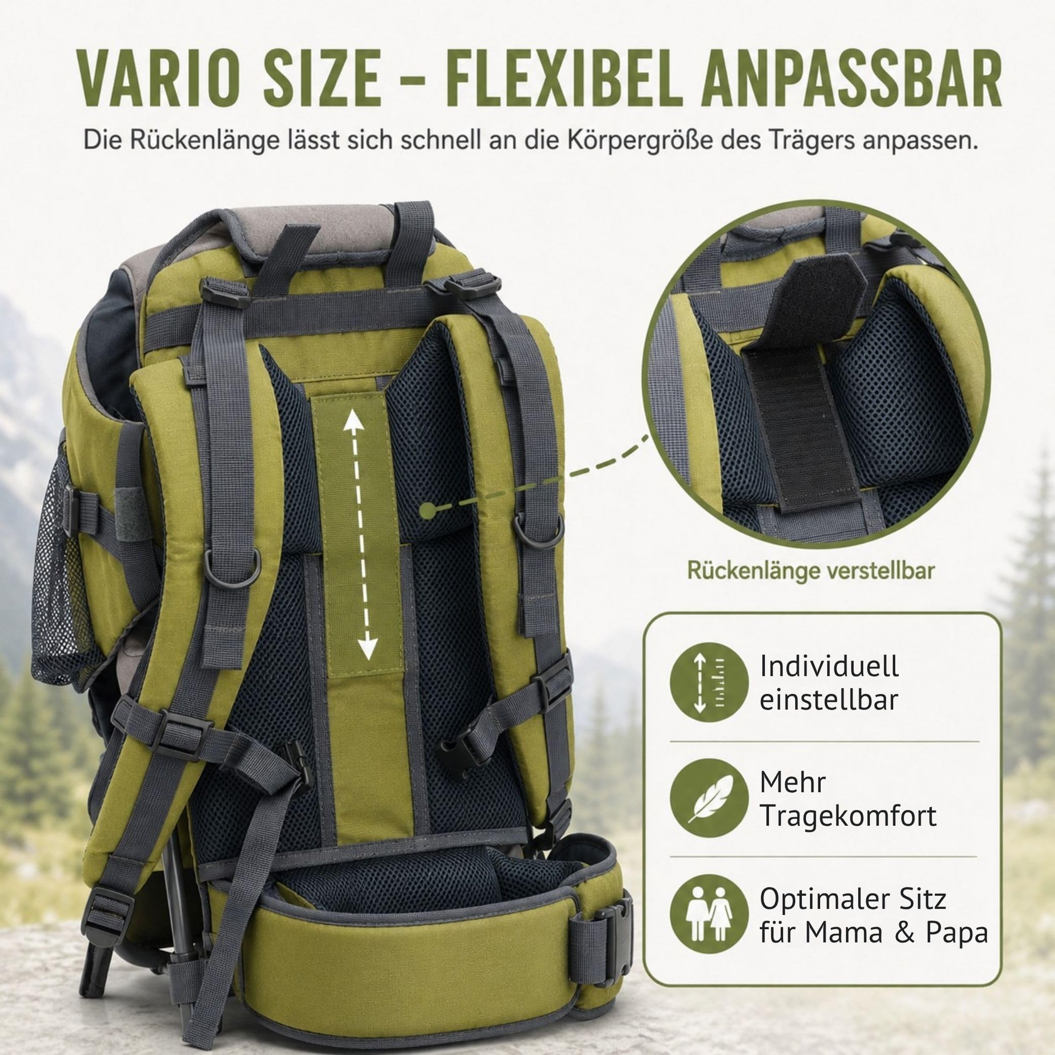 Fillikid Explorer Elite Exklusiv Kindertrage für Wandern & Reise Babytragerucksack mit Sonnenschutz bis 20 kg