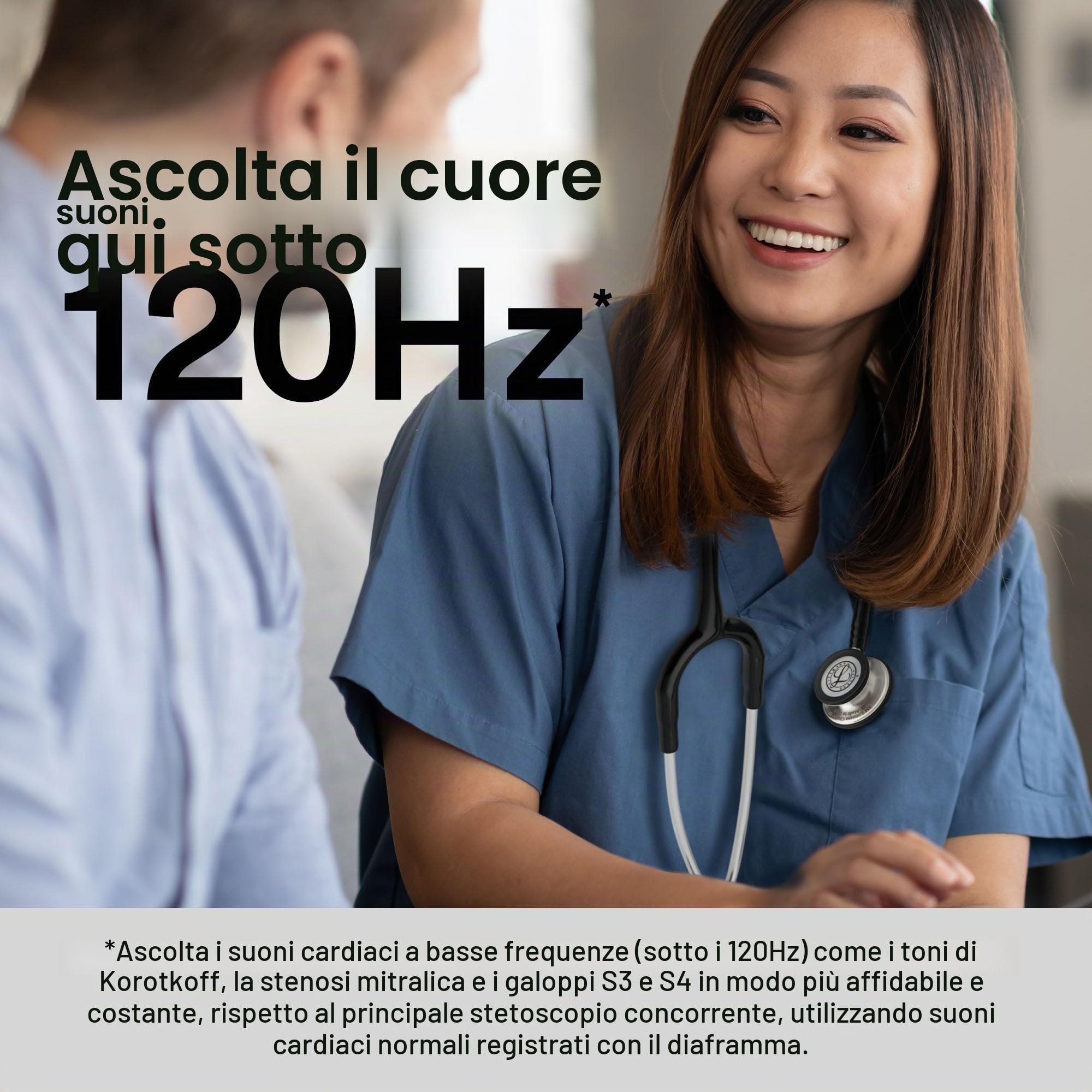 Stetoscopio per il monitoraggio 3M™ Littmann® Classic III™ con incisione laser (Nero - Nero Opaco 5803)