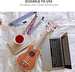 Milisten Bracelet Ukulele réglable Non Drilling Double J Crochet Pu Bracelet Ukulele en cuir pour une pratique et des performances confortables