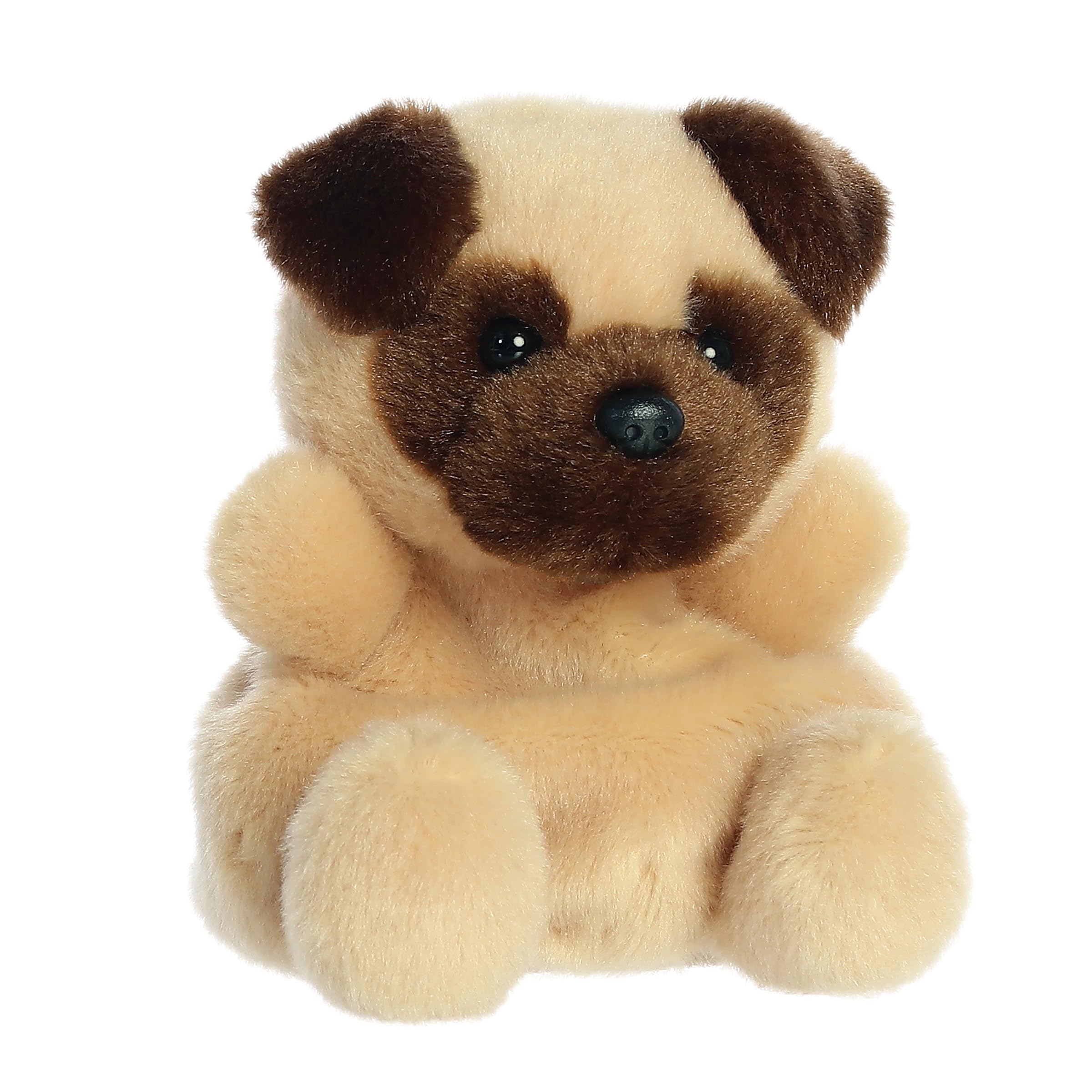 Aurora Adorable Palm Pals Frankie Pug Stuffed Animal - Fun Collectible Plush for Kids and Adult Collectors - Perfect for Decorating Rooms and Birthday Gifts - Brown 5 Inches