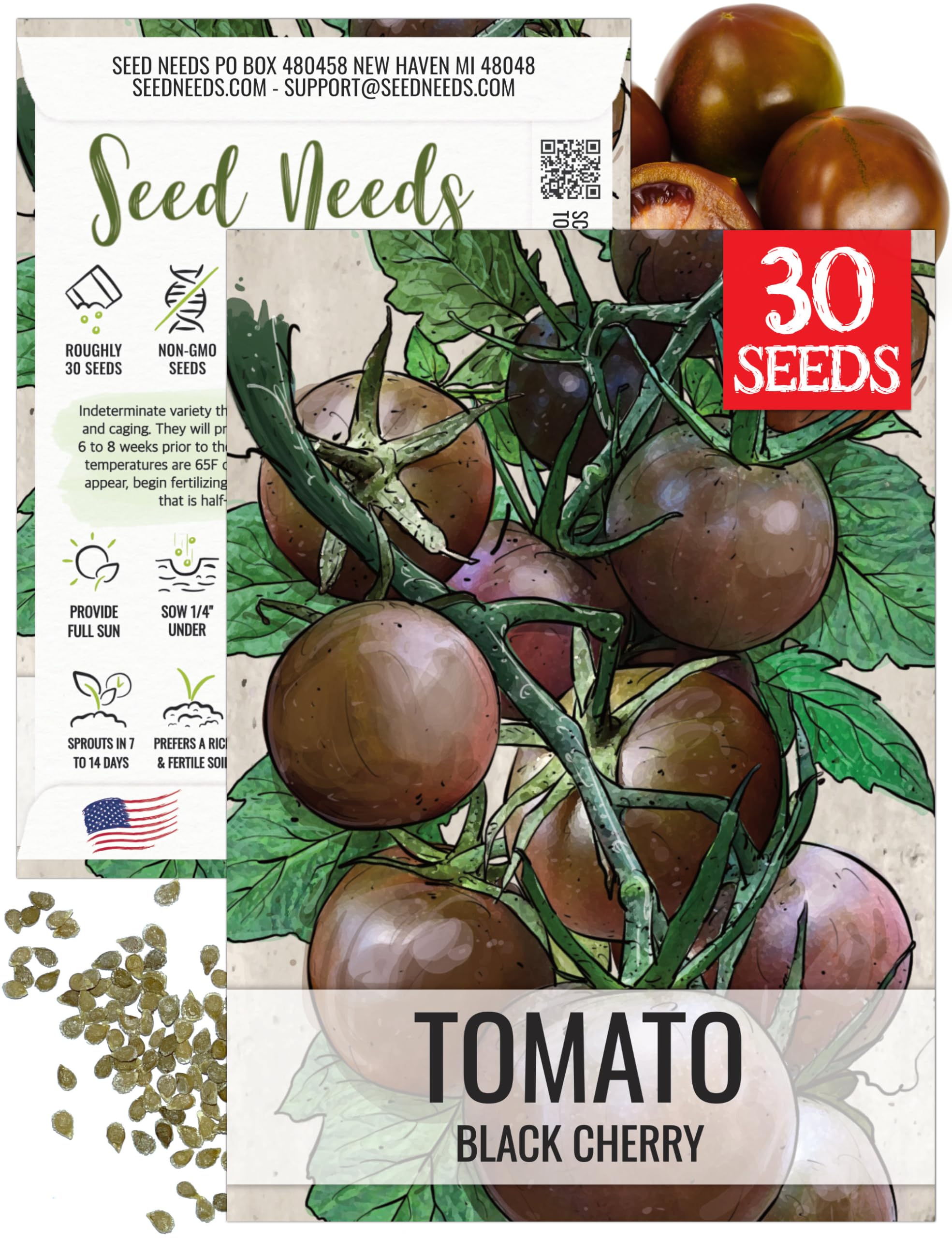 Amazon.com : Seed Needs Tomato Seeds for Planting Black Cherry