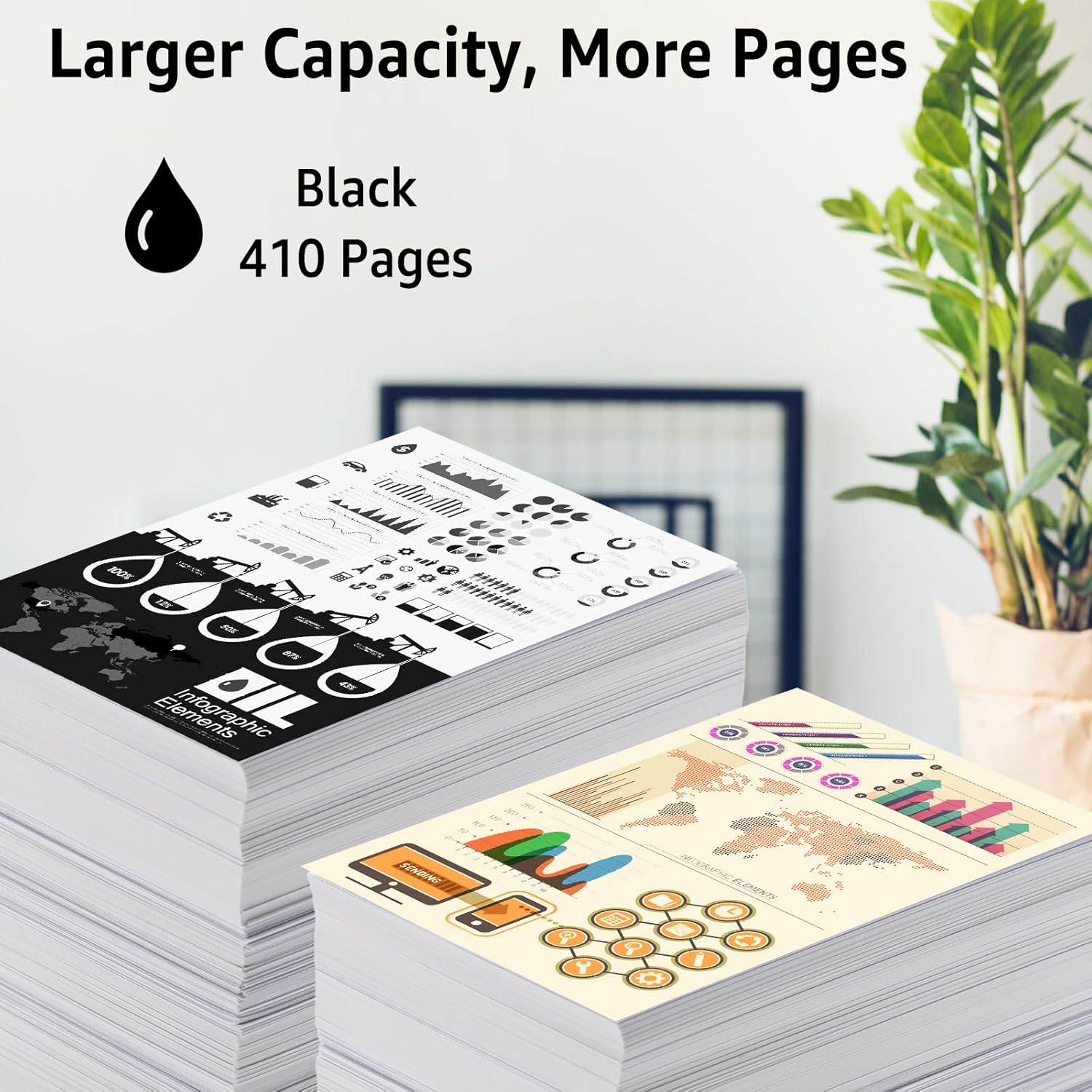 NineLeaf Remanufactured High Yield Ink Cartridge Compatible for Canon PG-210XL PG-210 XL PIXMA iP2700 MX320 MP495 IP2702 MP230 MP240 MP250 MP280 (401 Pages, Ink Level Indicator) (Black,1 Pack)