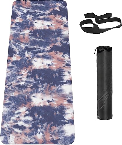 Tapete de yoga antideslizante TPE para hombres y mujeres, tapete de entrenamiento grueso con correa de transporte, tapetes de fitness para